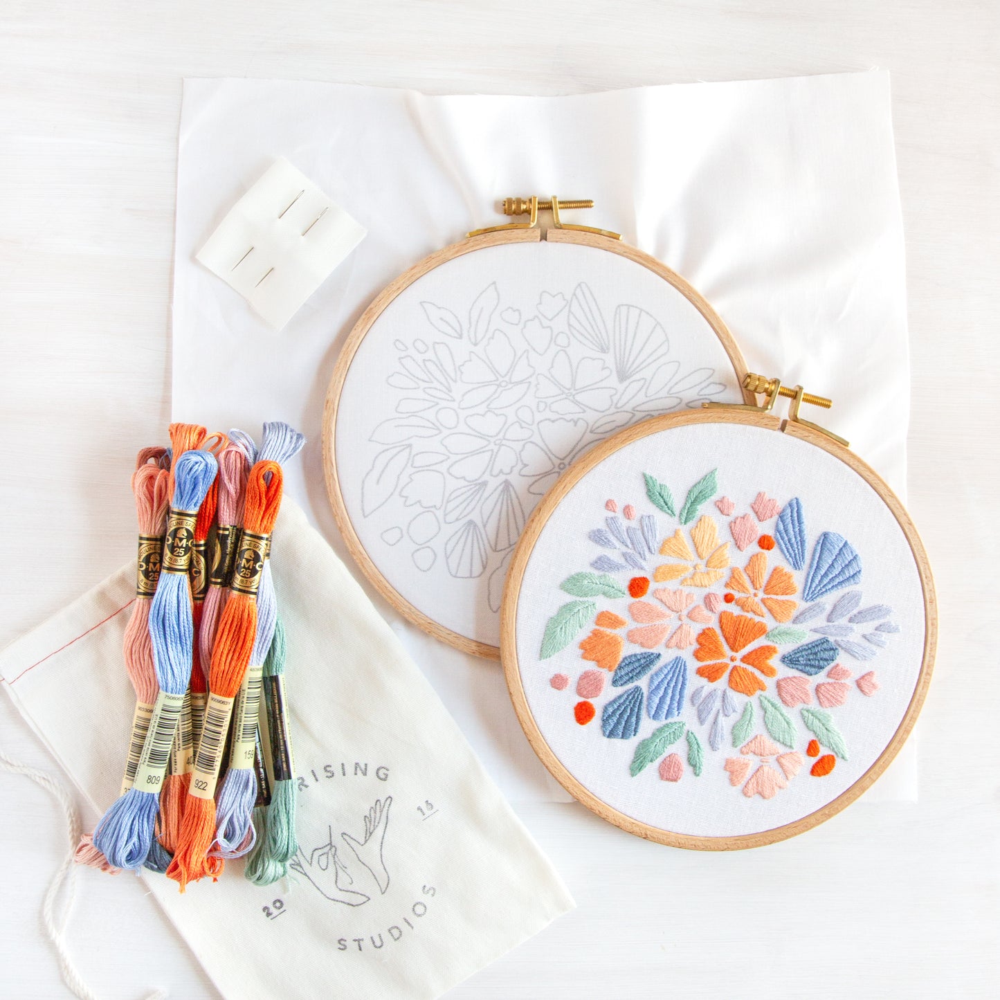 Floral Splash Embroidery Kit