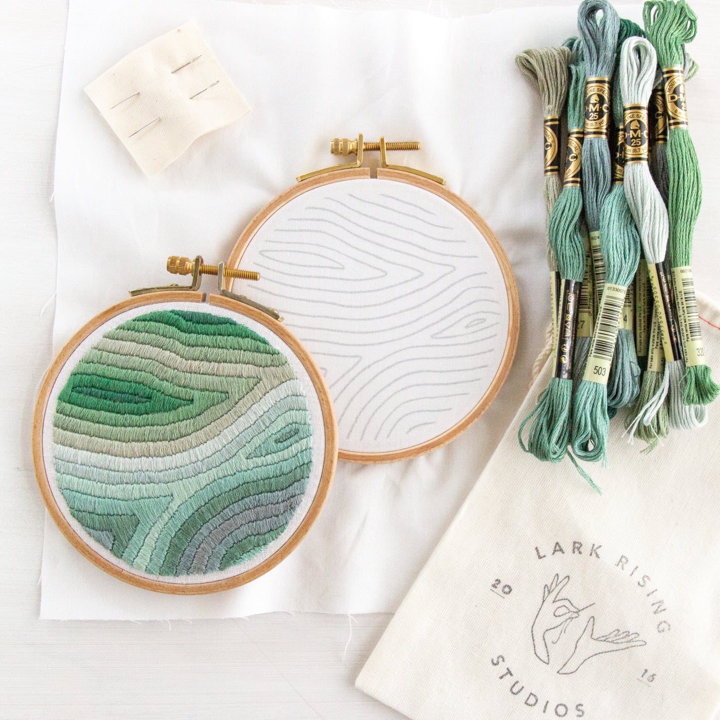 Lagoon Marbled Embroidery Kit