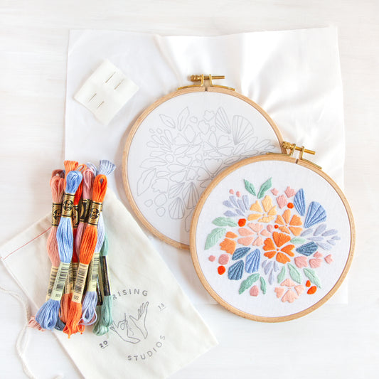 Floral Splash Embroidery Kit