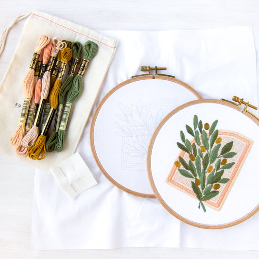 Olive Branch Embroidery Kit